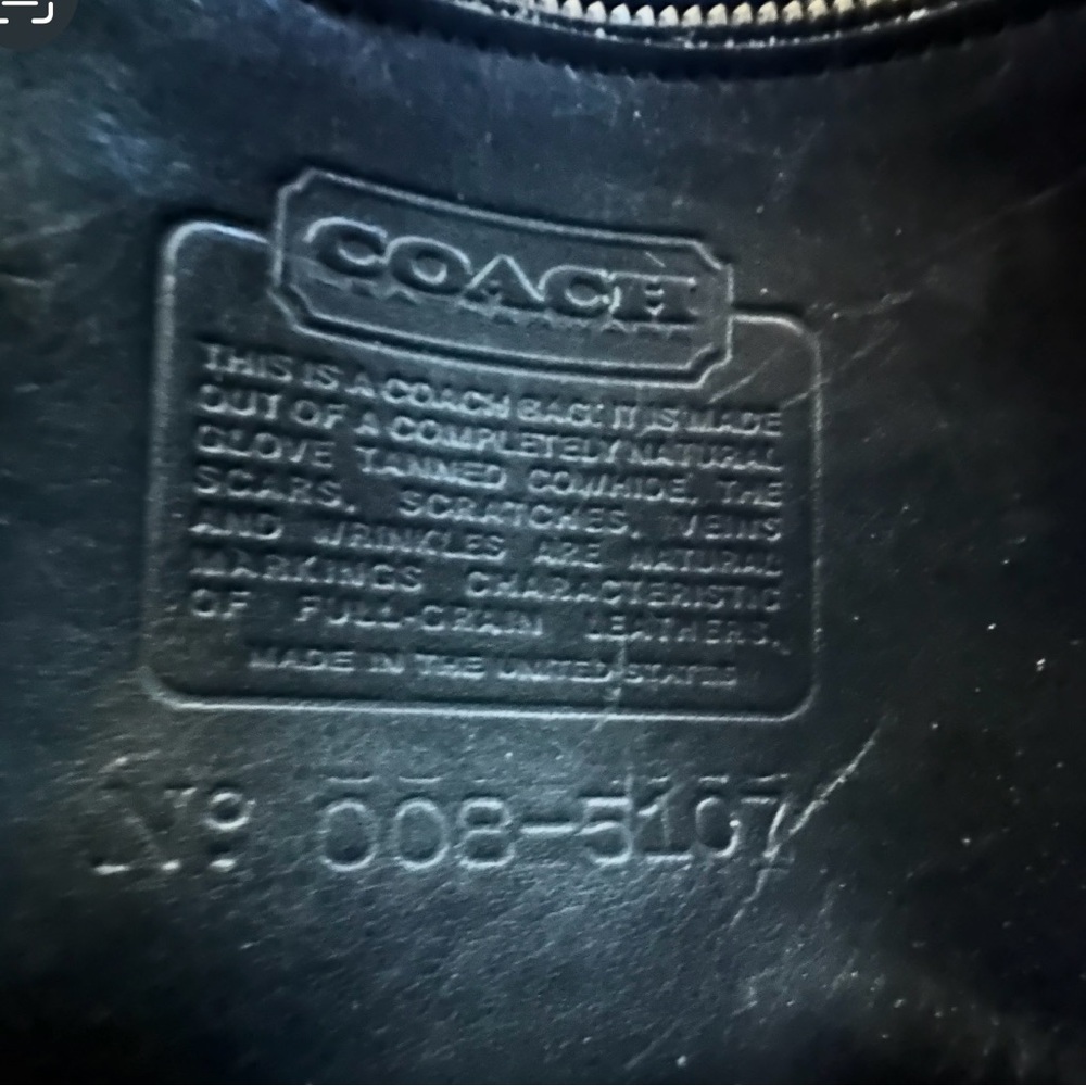 COACH Vintage 80s Turnlock Brown And Black Leather Spectator Bag with Brass - Picture 12 of 12